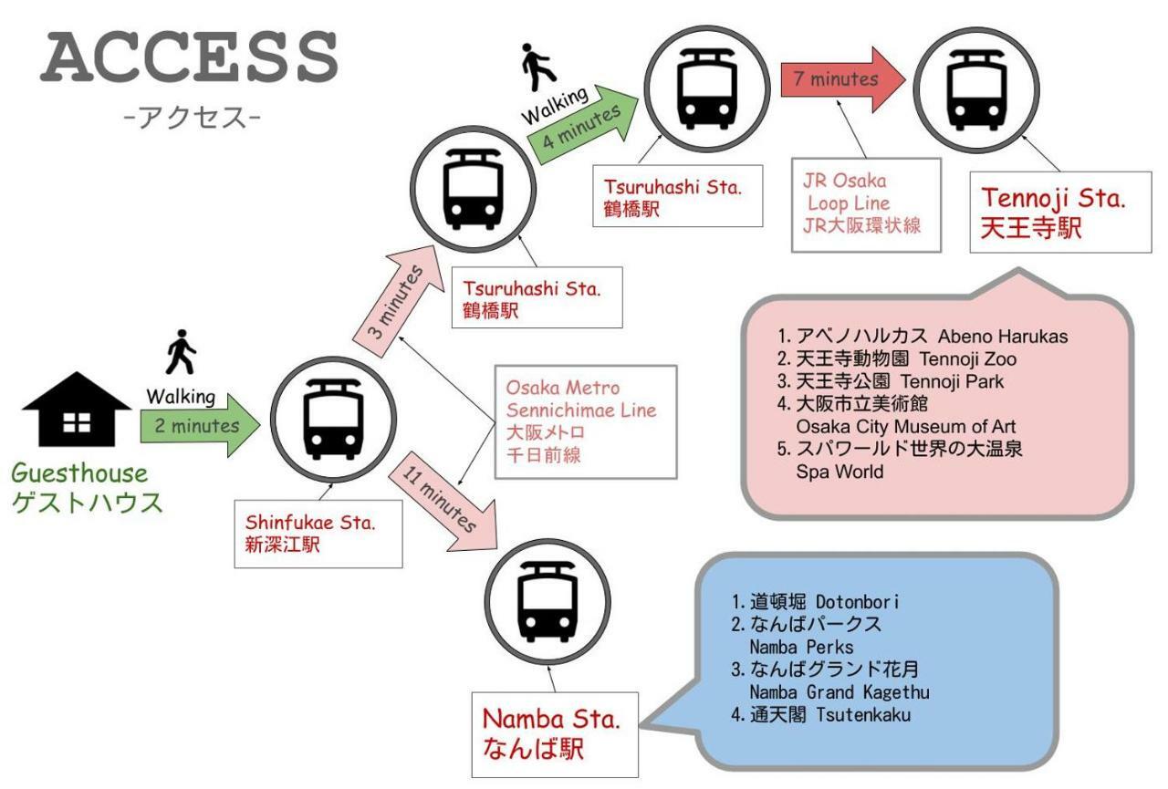 Nao'S Guesthouse 2 一軒家貸切 Osaka Esterno foto